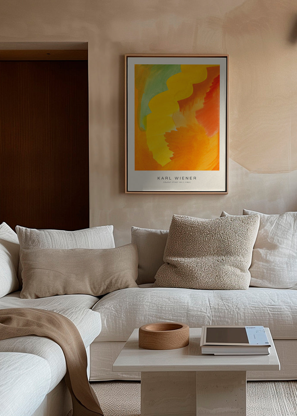 Abstracte kunst — kleurstudie geel en oranje