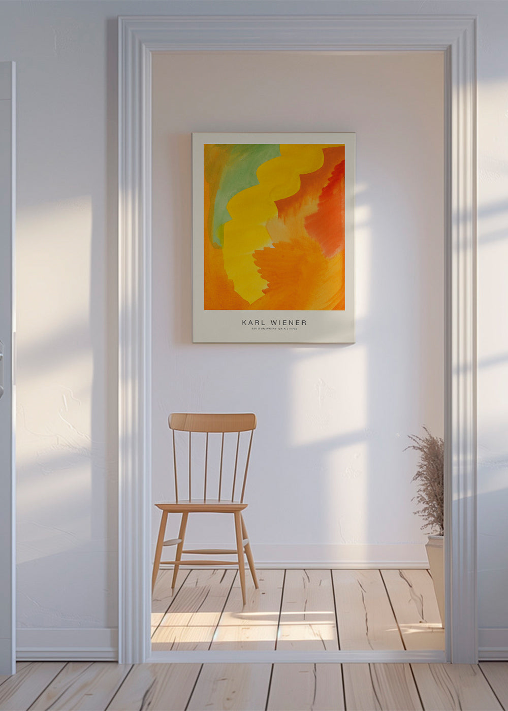 Abstracte kunst — kleurstudie geel en oranje