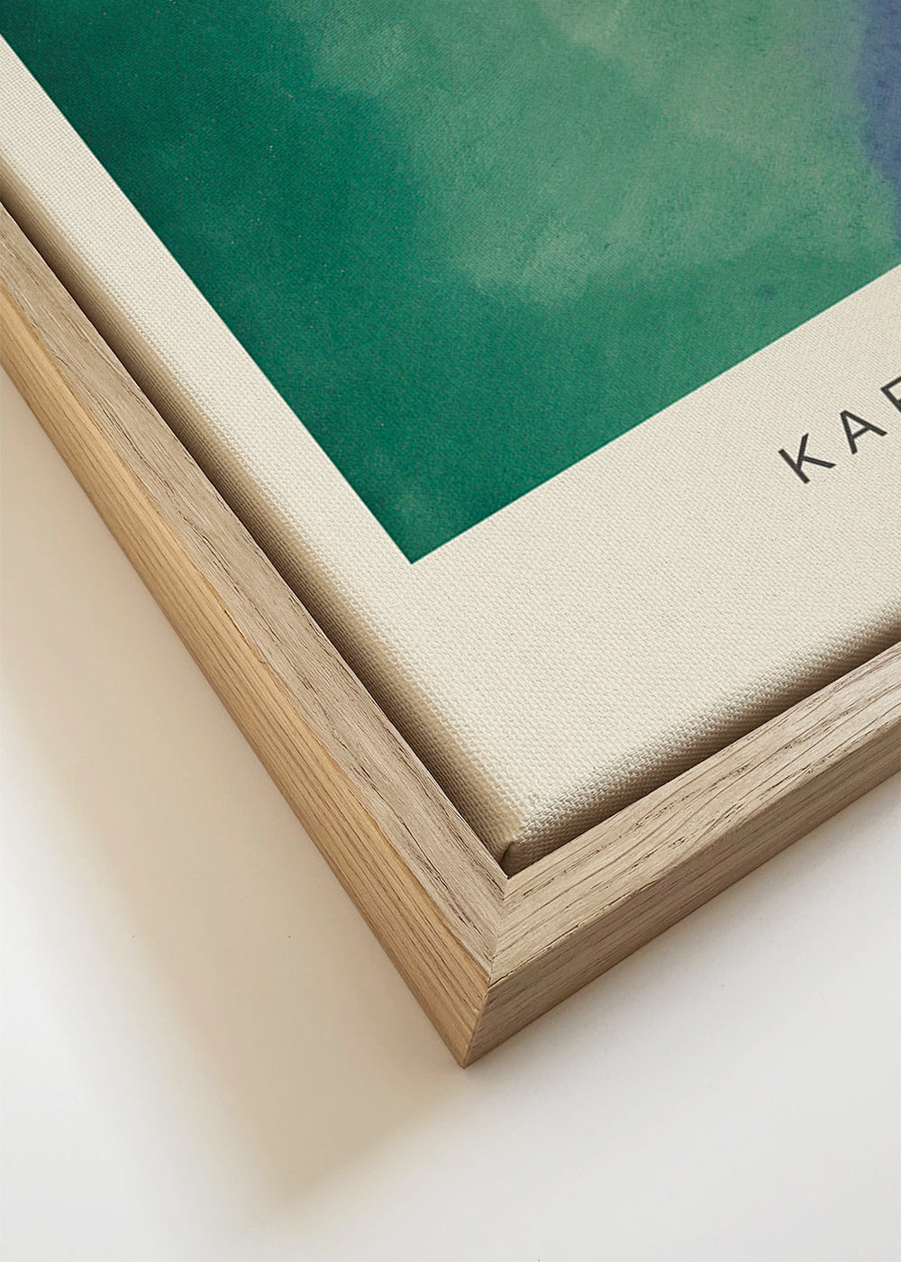 Abstract kunstwerk: kleurstudie groen en paars