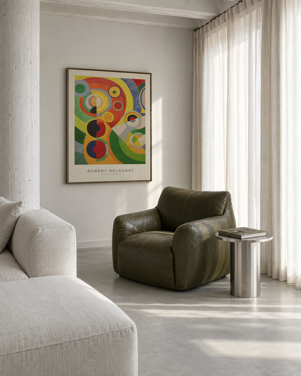 The Joy of Living (Special Edition) - Robert Delaunay - Framed canvas in an interior