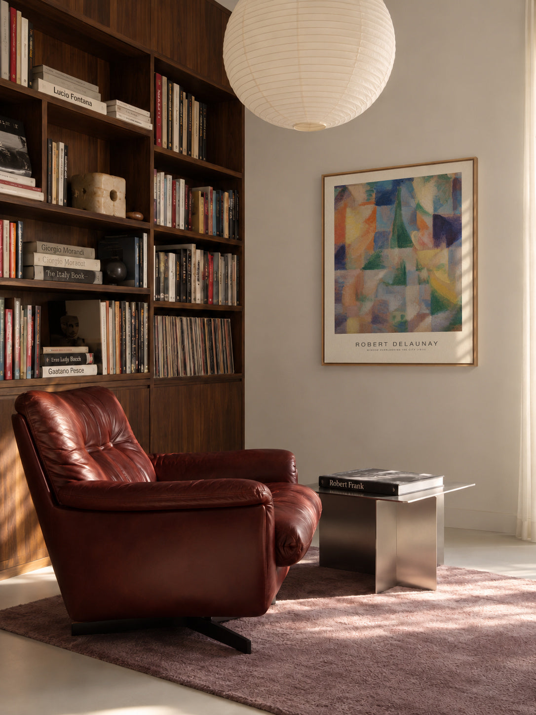 Window overlooking the City (Special Edition) - Robert Delaunay - Framed canvas in an interior
