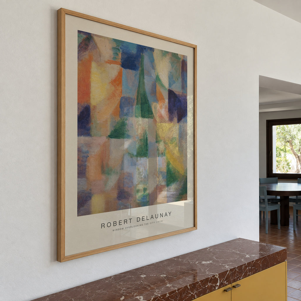 Window overlooking the City (Special Edition) - Robert Delaunay - Framed poster in an interior