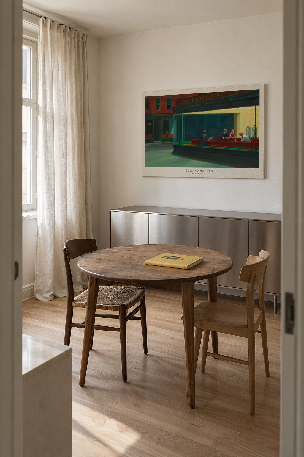 Nighthawks (Special Edition) - Edward Hopper - Unframed canvas in an interior