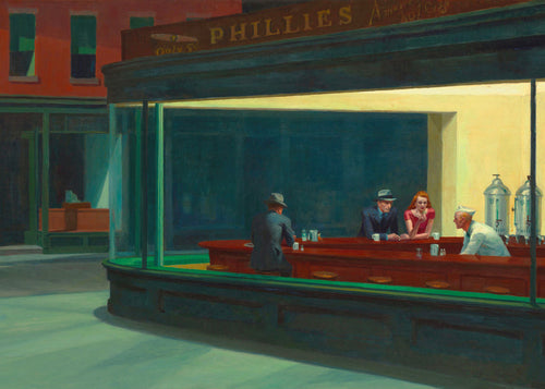 Keuken kunst Nighthawks: nachtelijke diner scène