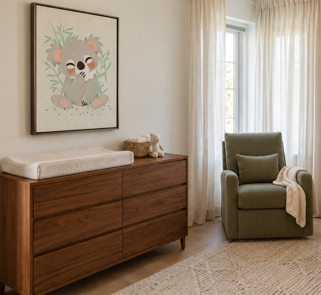 Animignons the Koala - Framed canvas in an interior