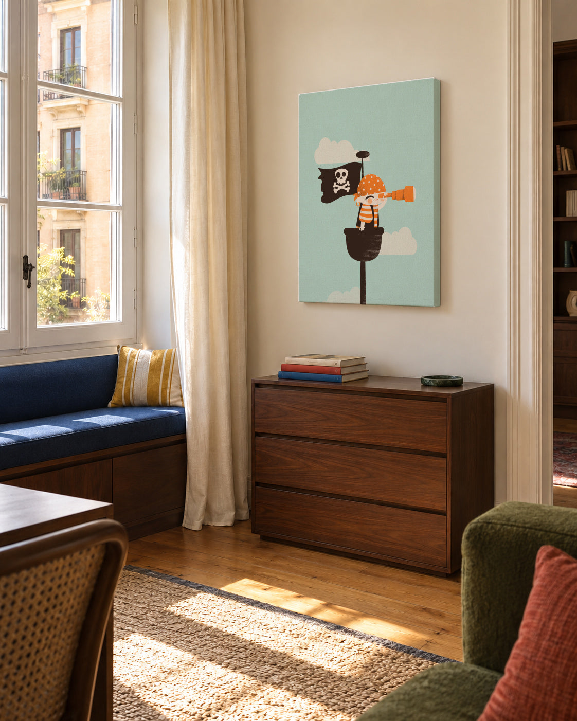 Pirate Lookout - Unframed canvas in an interior