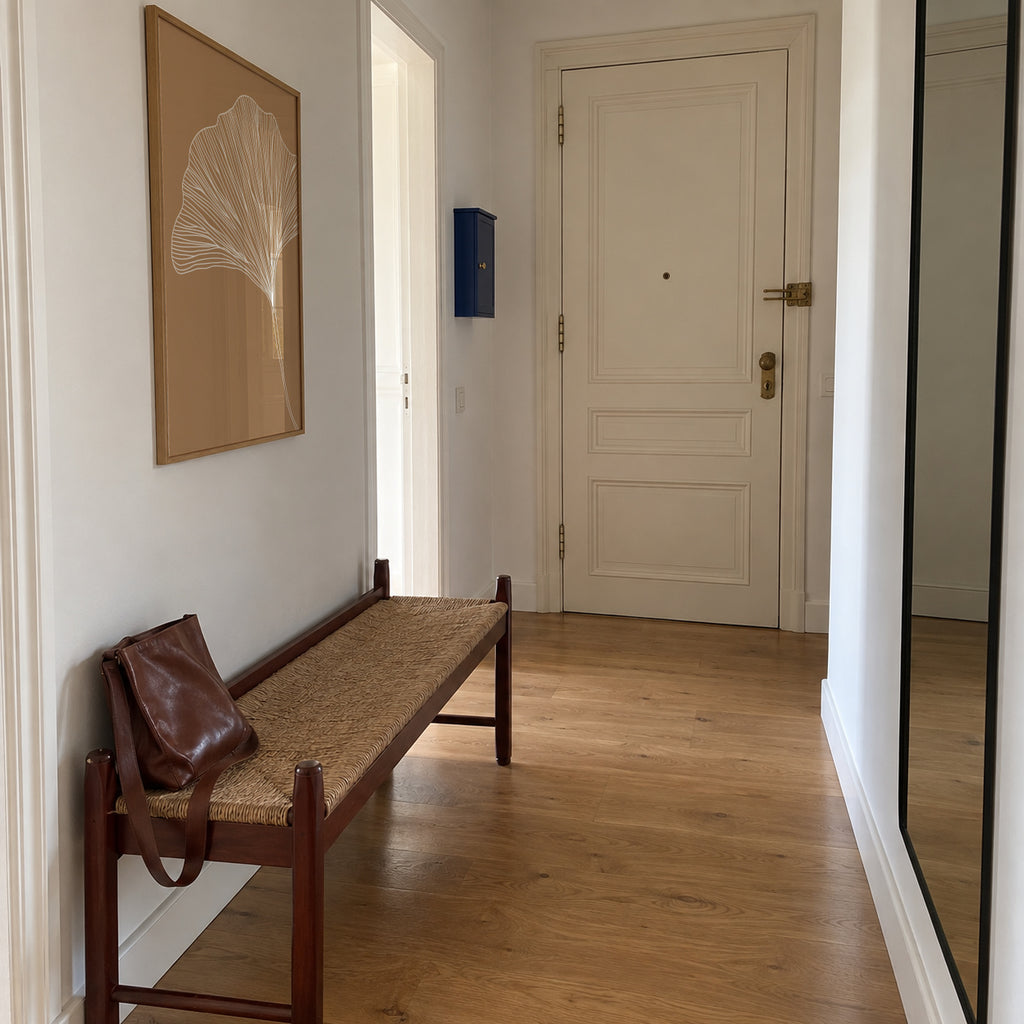 Nude ginkgo - Framed poster in an interior