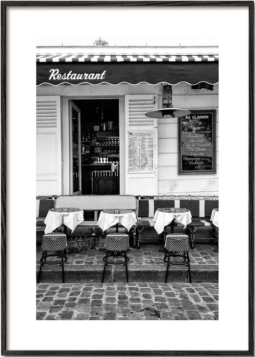 Keuken kunst Parijse bistro zwart-wit