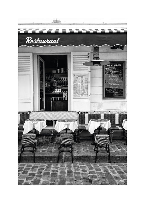 Keuken kunst Parijse bistro zwart-wit
