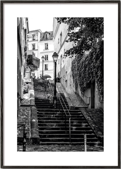 Keuken kunst: Montmartre-trappen in zwart-wit