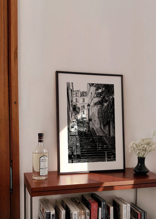 Keuken kunst: Montmartre-trappen in zwart-wit