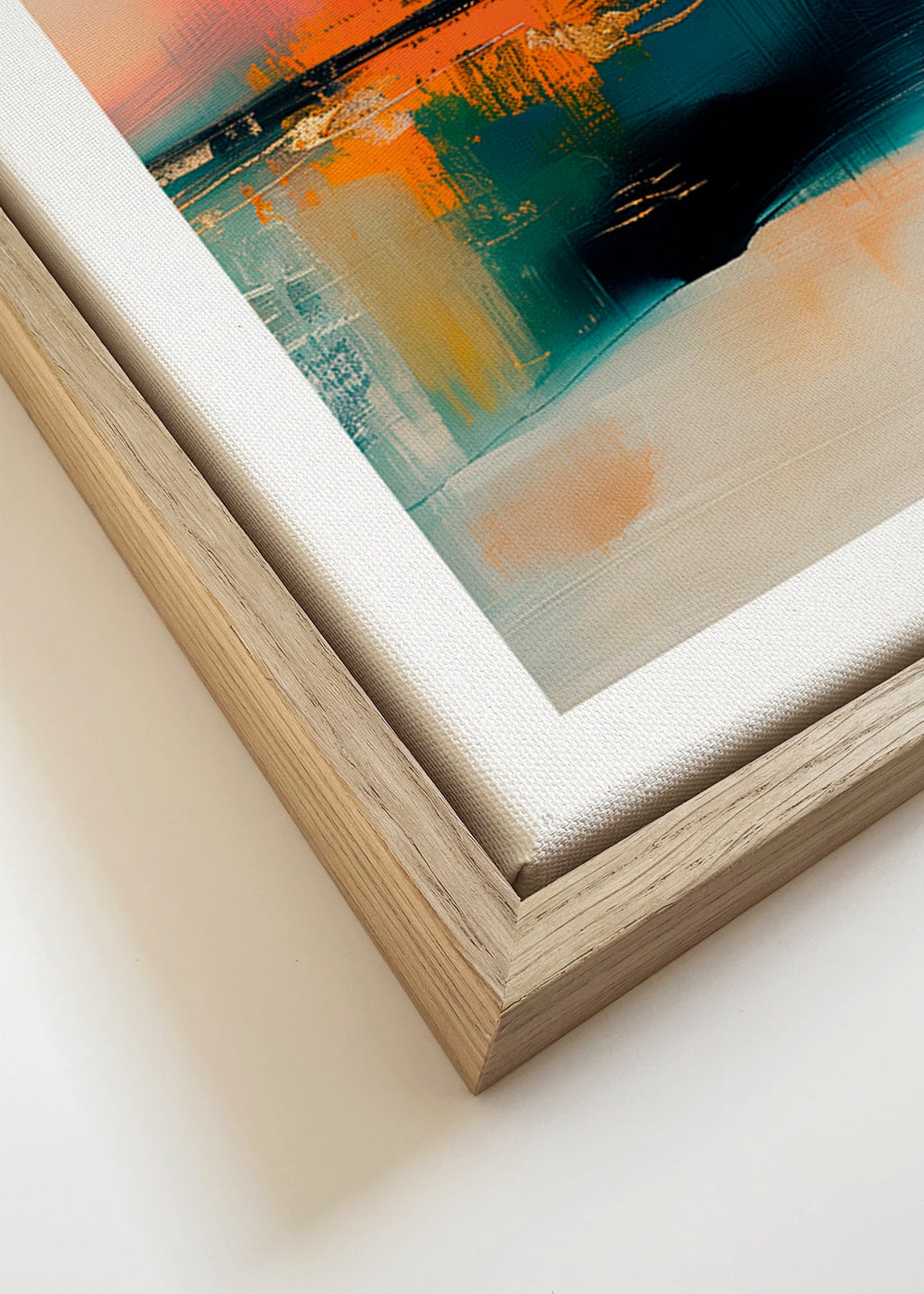 Abstract kunstwerk met waterreflecties – Canvas detail