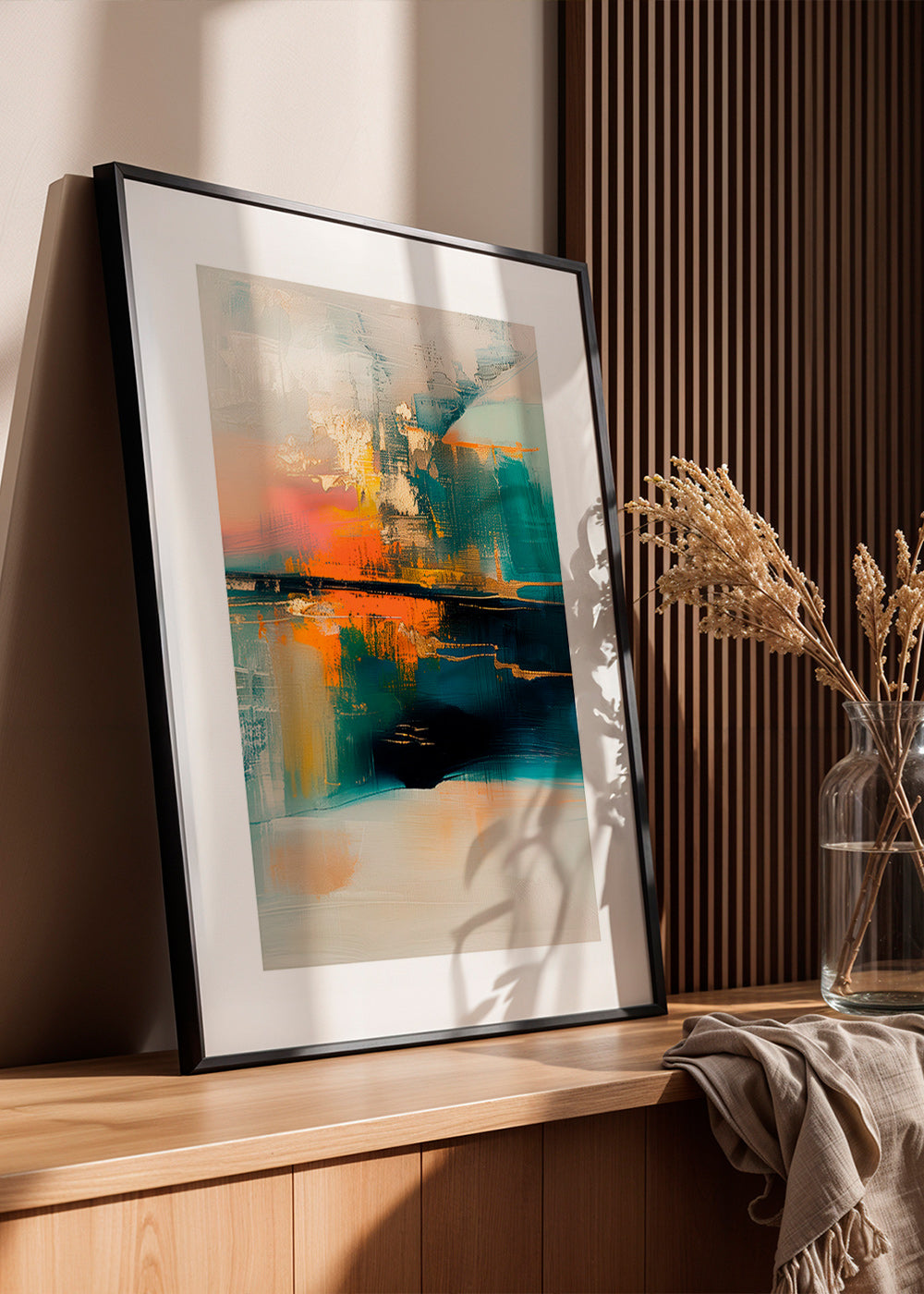 Abstract kunstwerk met waterreflecties – Product2