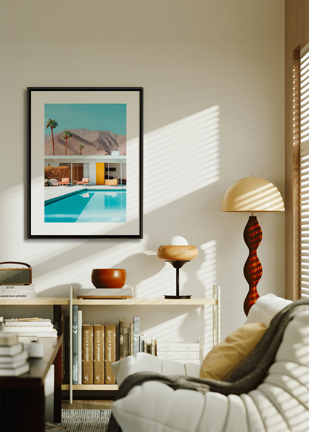 Landschaft mit Pool und Palmen – Canvas2