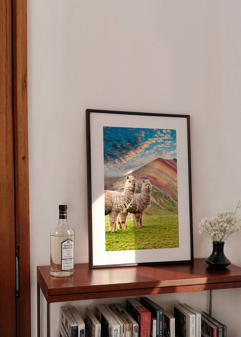 Œuvre alpacas sur la montagne arc-en-ciel – Product1