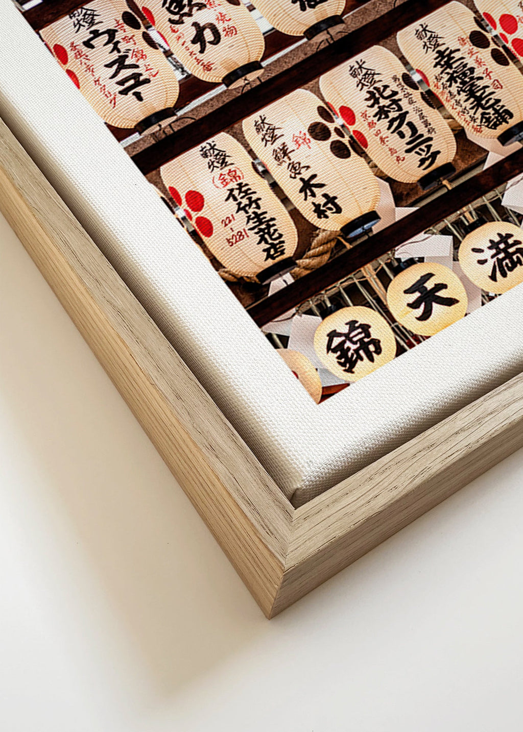 Photographie de lanternes japonaises en rang – Canvas detail