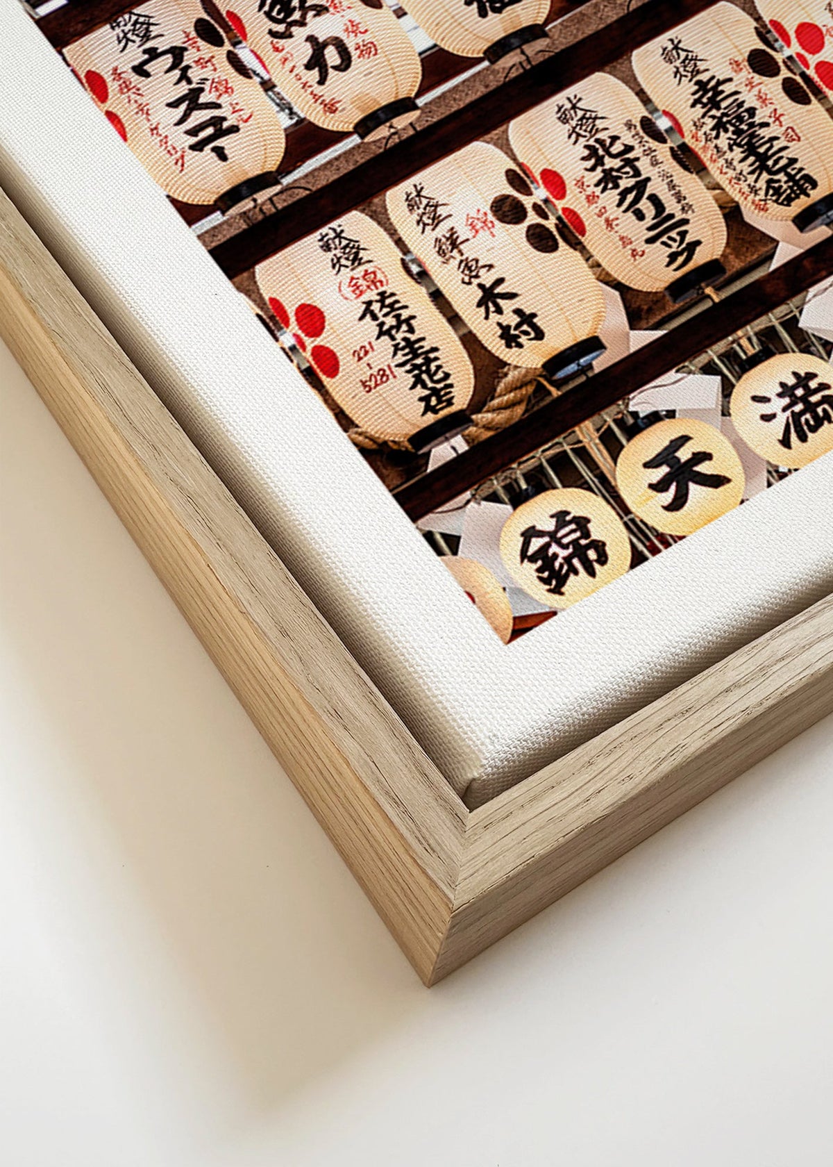 Photographie de lanternes japonaises en rang – Canvas detail