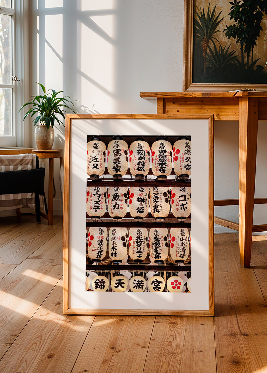 Photographie de lanternes japonaises en rang – Product1
