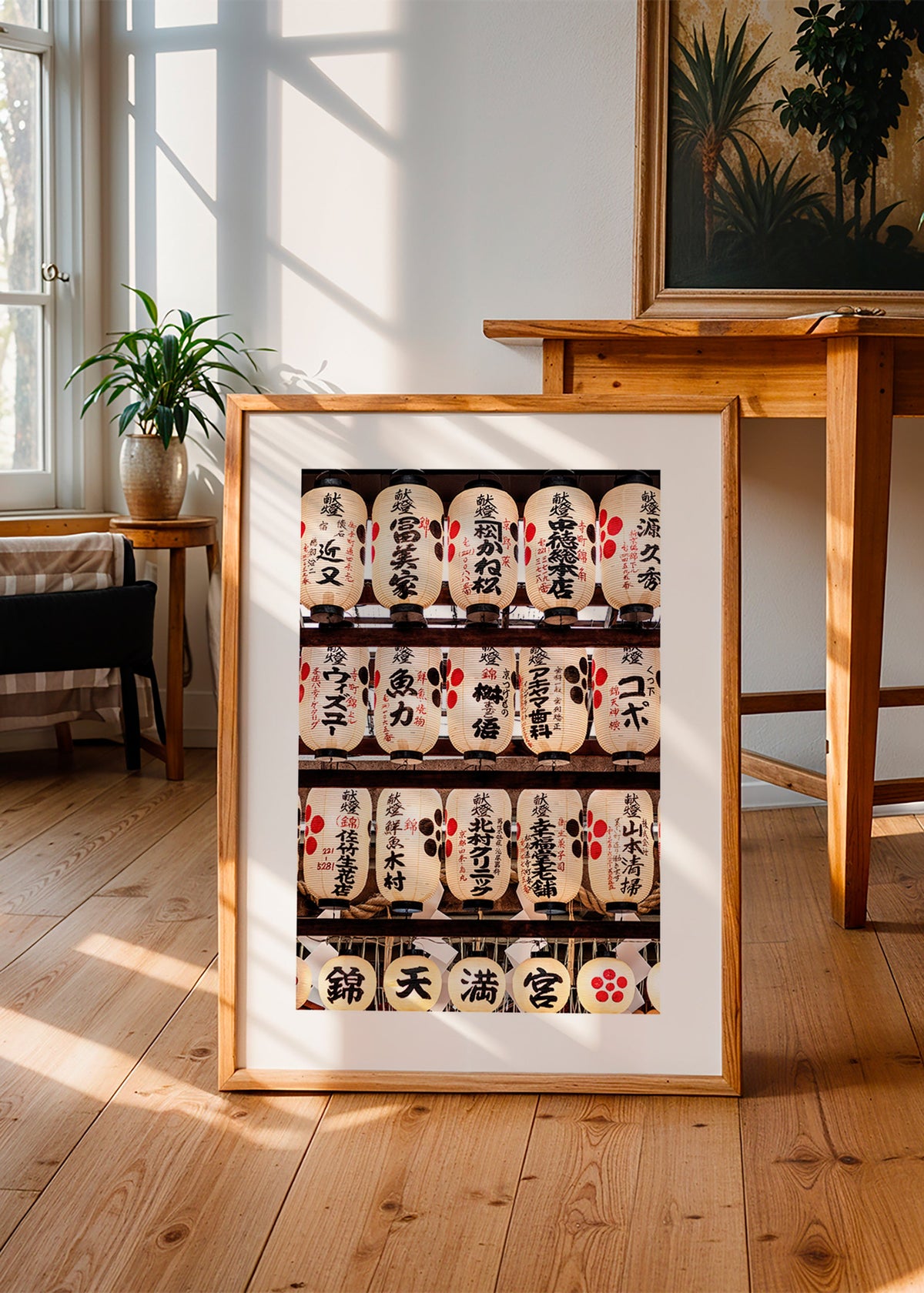 Photographie de lanternes japonaises en rang – Product1