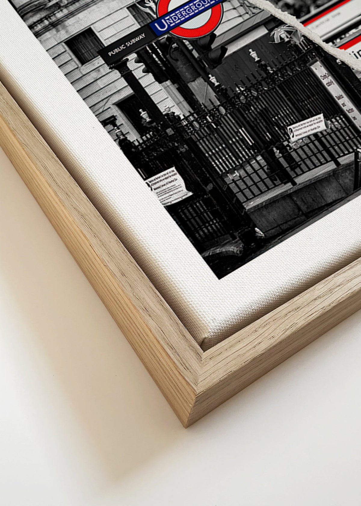 Stadskunst met Underground-bord uit Londen – Canvas detail