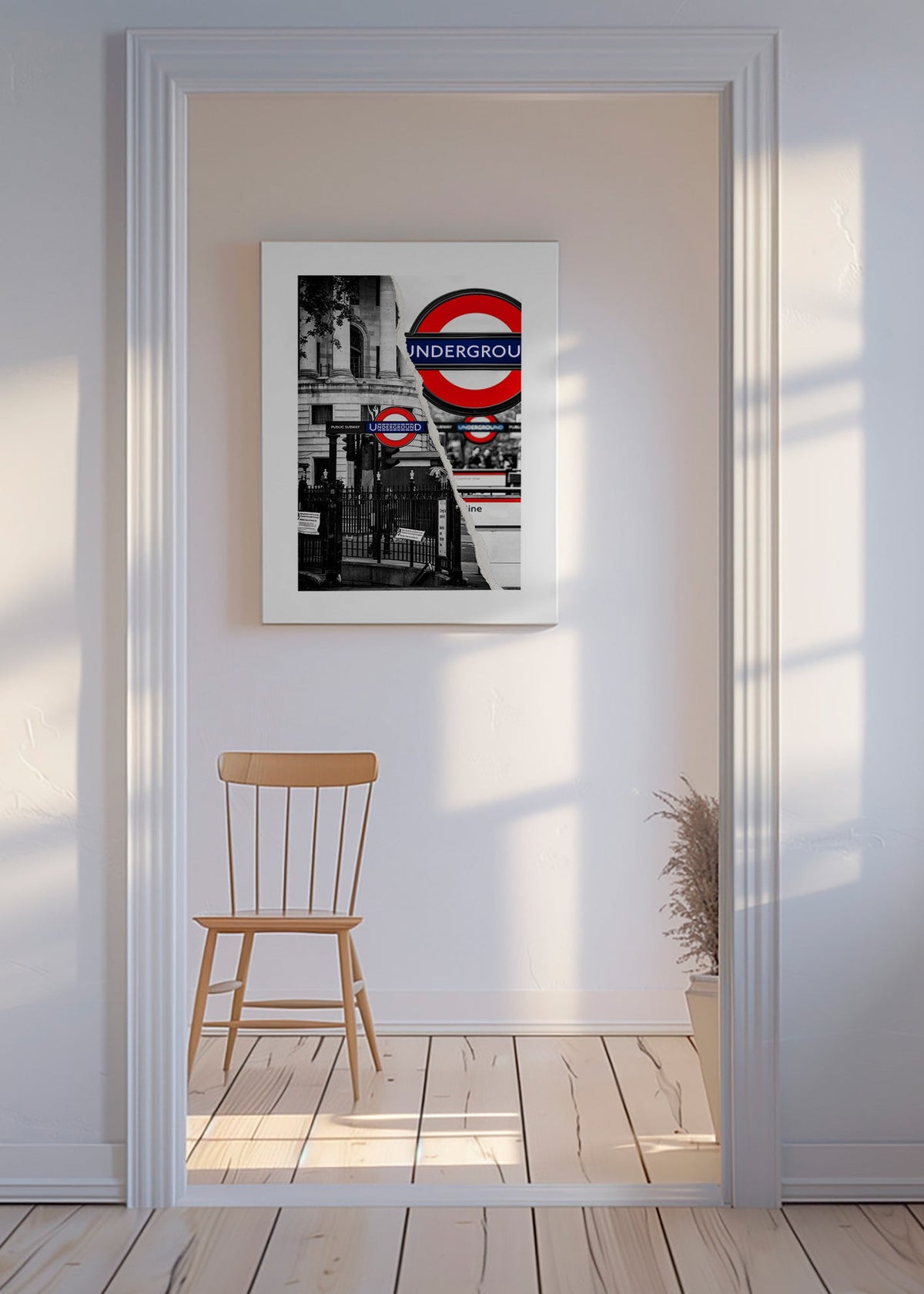 Stadskunst met Underground-bord uit Londen – Canvas