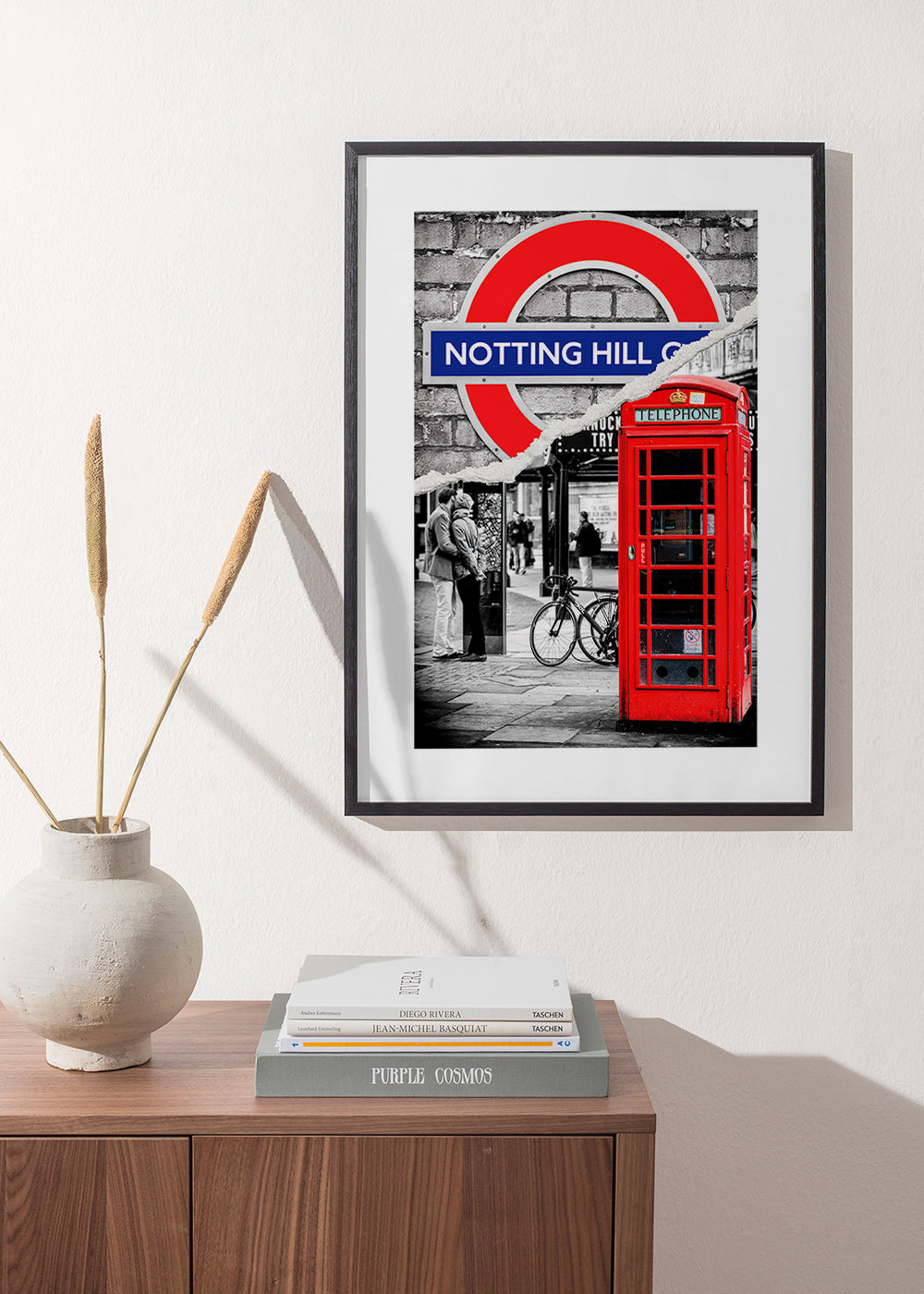 Keuken kunst? Stadskunst met rode telefooncel Notting Hill – Product1
