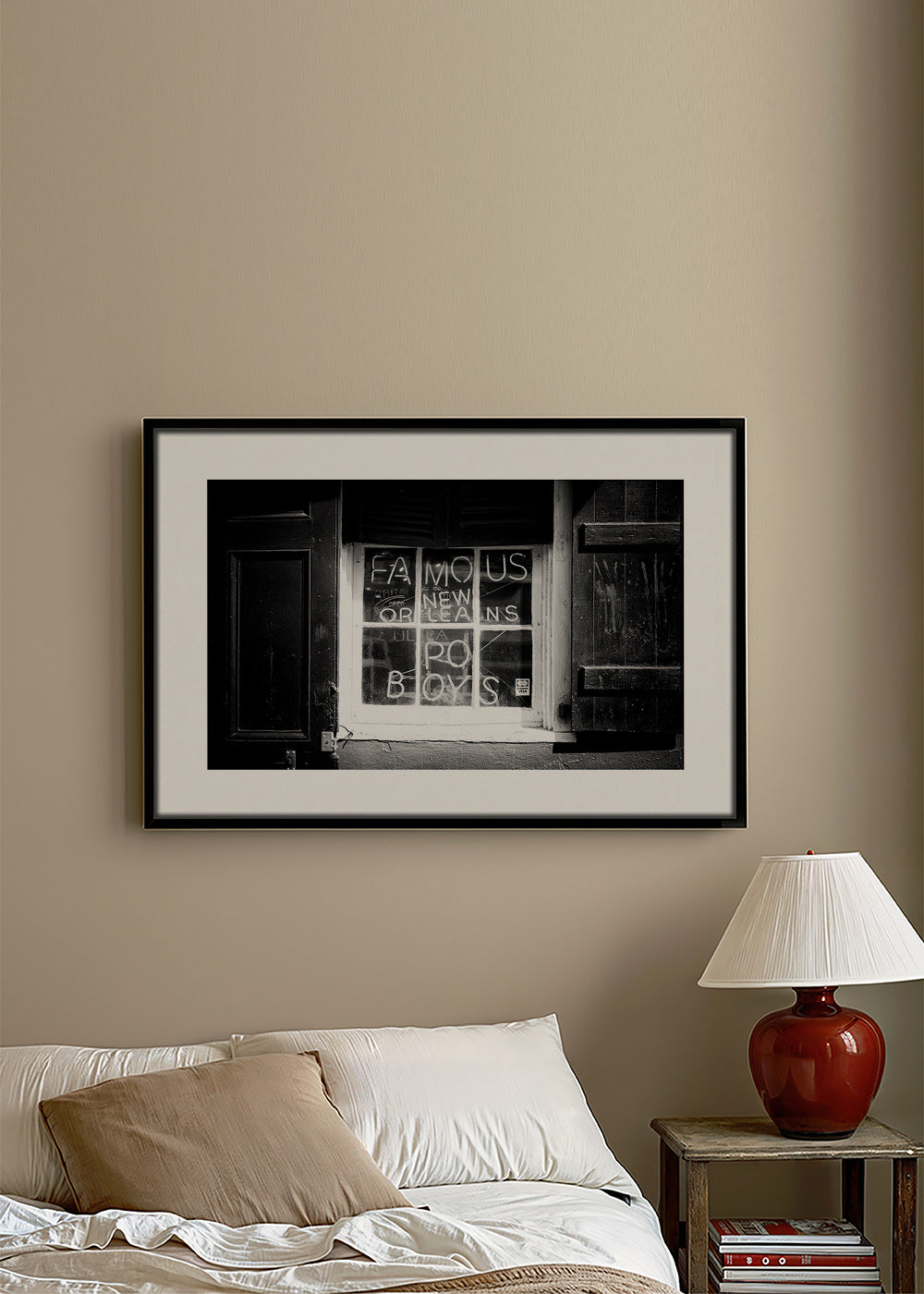 Küchenkunst: New Orleans Schild in Schwarzweiß – Canvas2