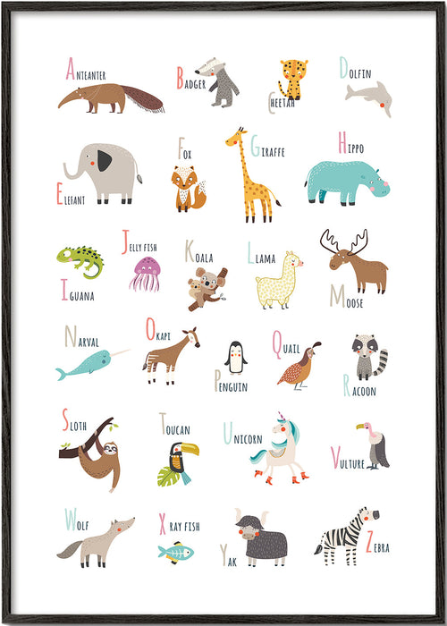 Alfabet dieren print voor kinderen