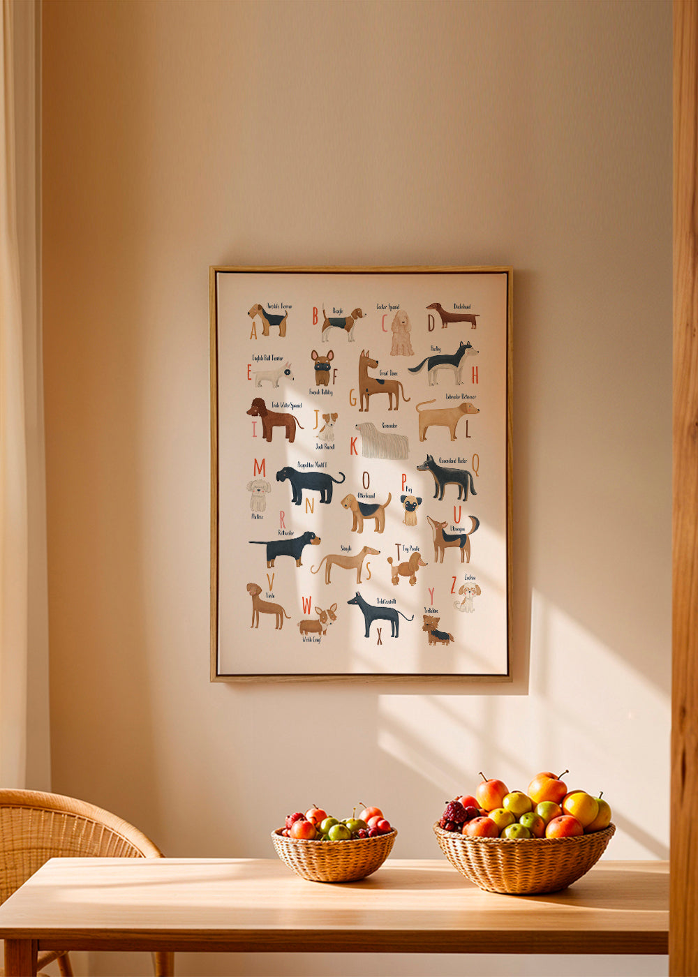 Kinderposter Hondenalfabet illustraties