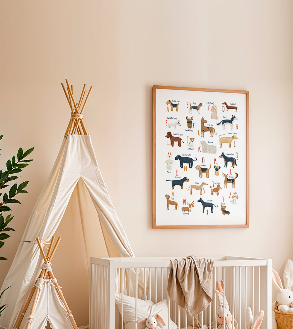 Kinderposter Hondenalfabet illustraties