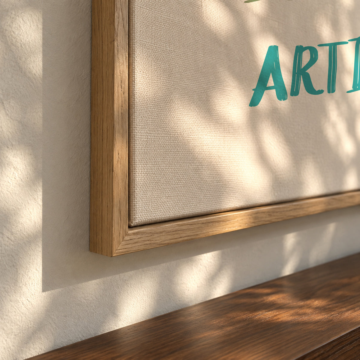Every child is an artist Quote - Framed canvas detail