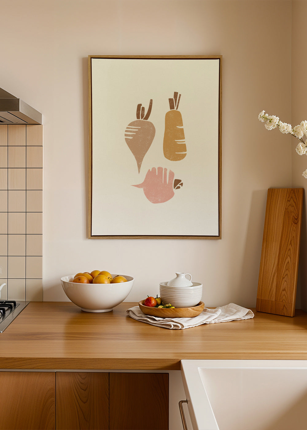 Rutabaga vegetable - Framed canvas in an interior