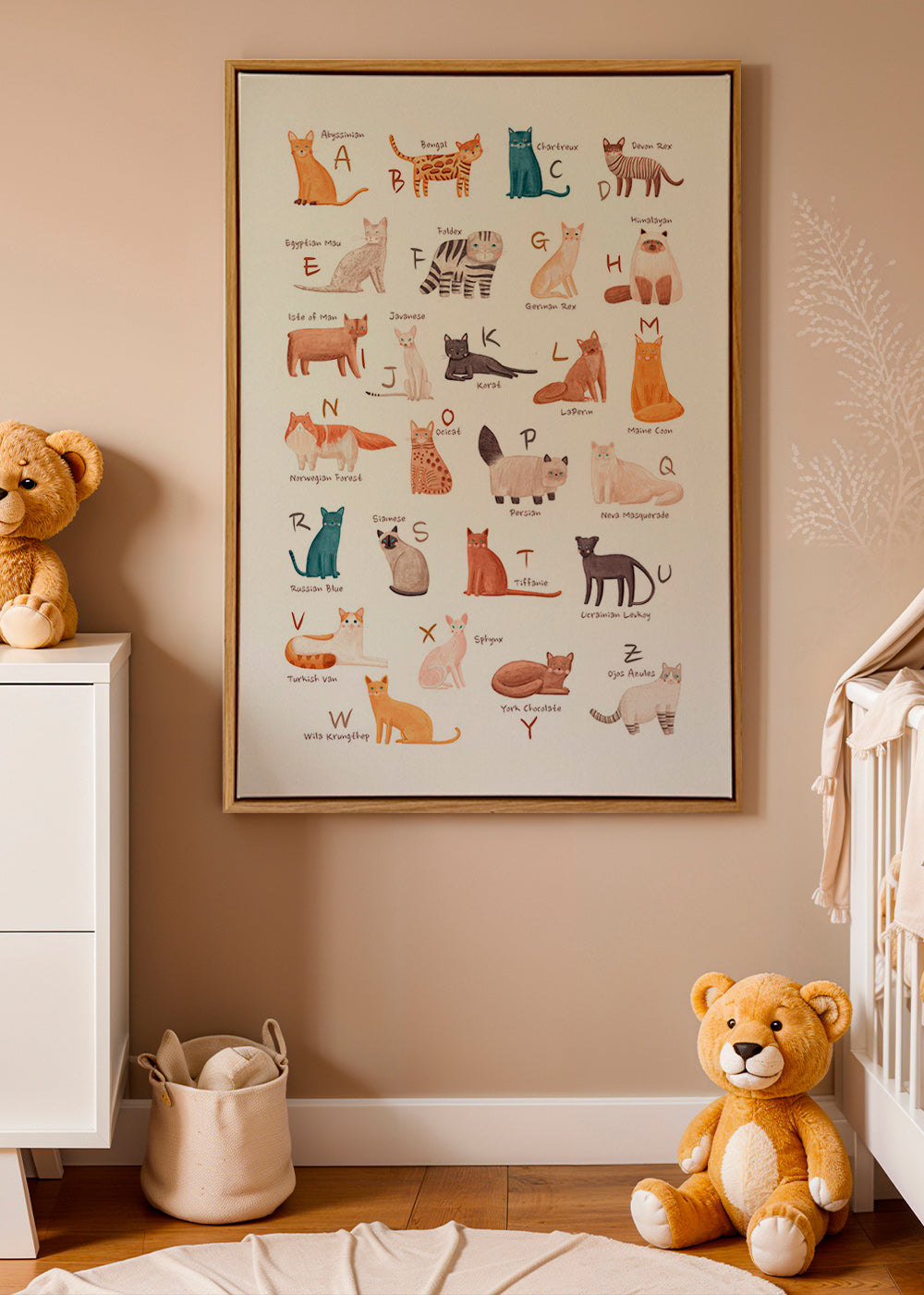 Kinderbild: Katzen-Alphabet Illustration