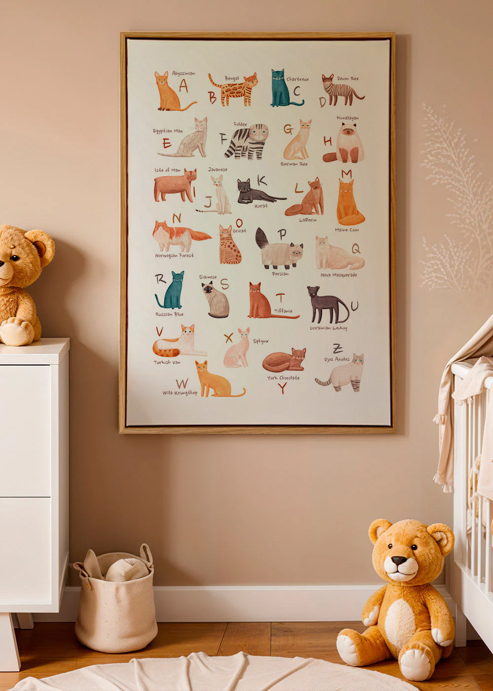 Kinderbild: Katzen-Alphabet Illustration