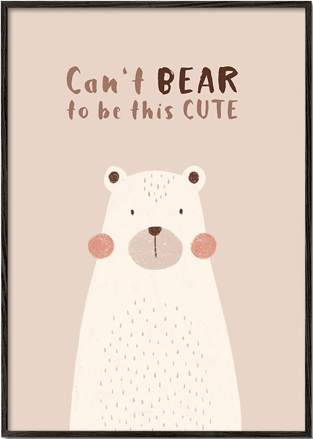 Impression enfant : ours beige mignon