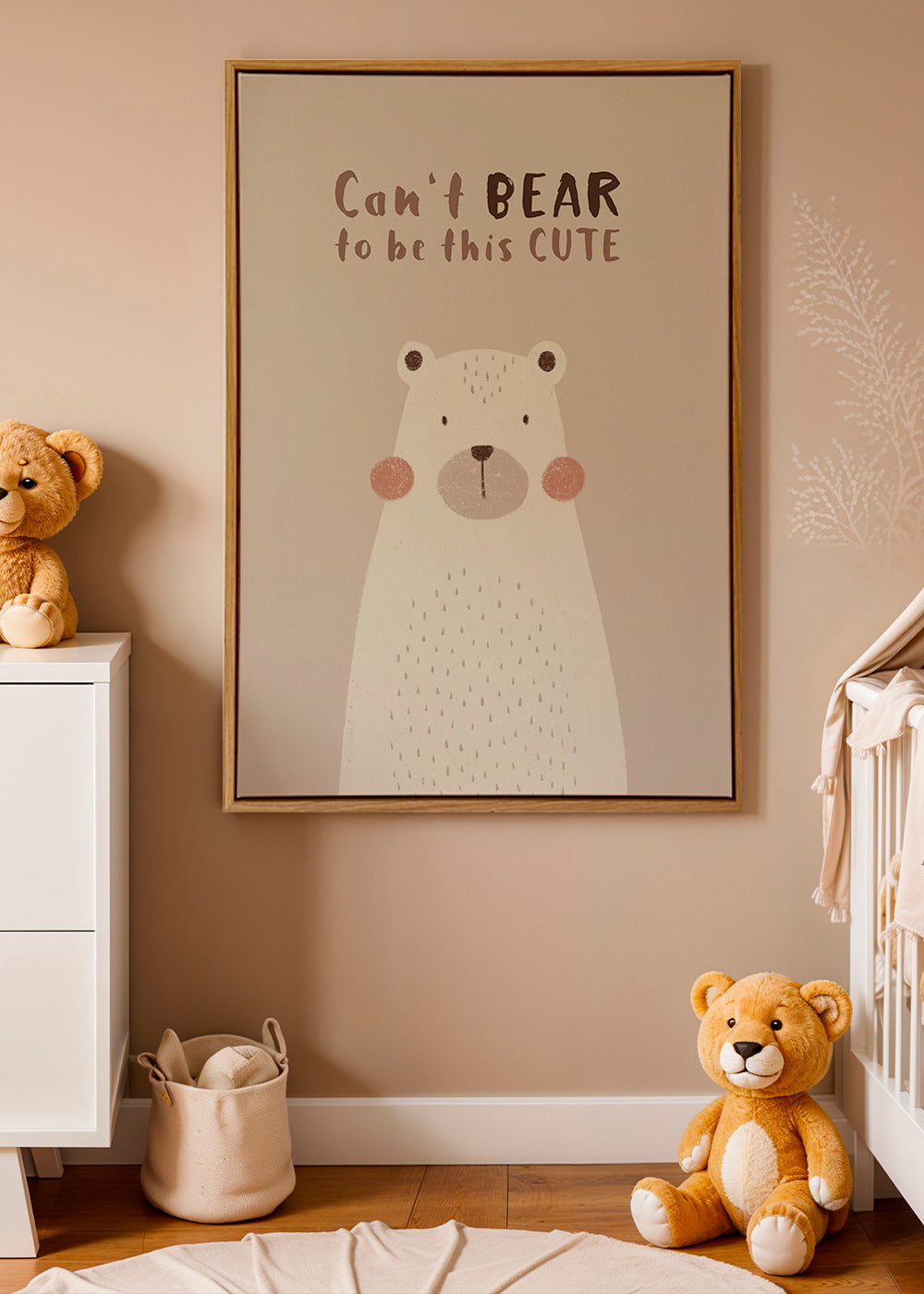 Impression enfant : ours beige mignon