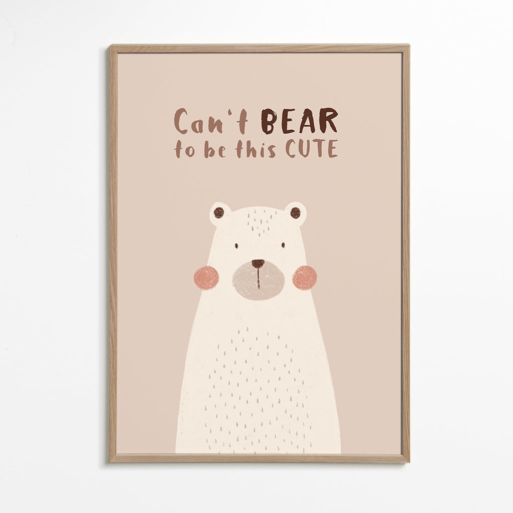 Impression enfant : ours beige mignon