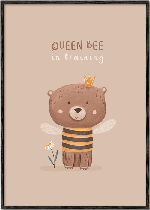 Kinderposter Bär als Bienenkönigin