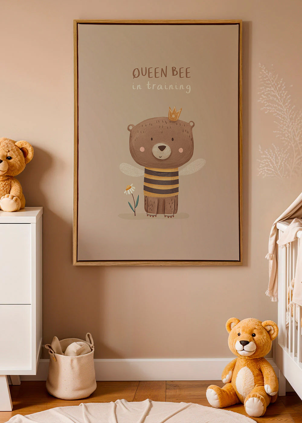 Kinderposter Bär als Bienenkönigin