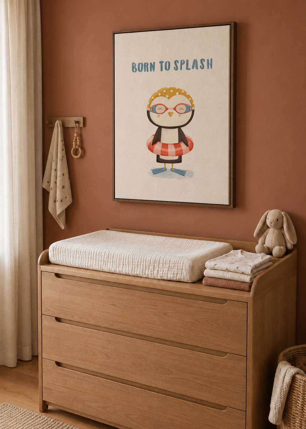 born to splash - Framed canvas in an interior