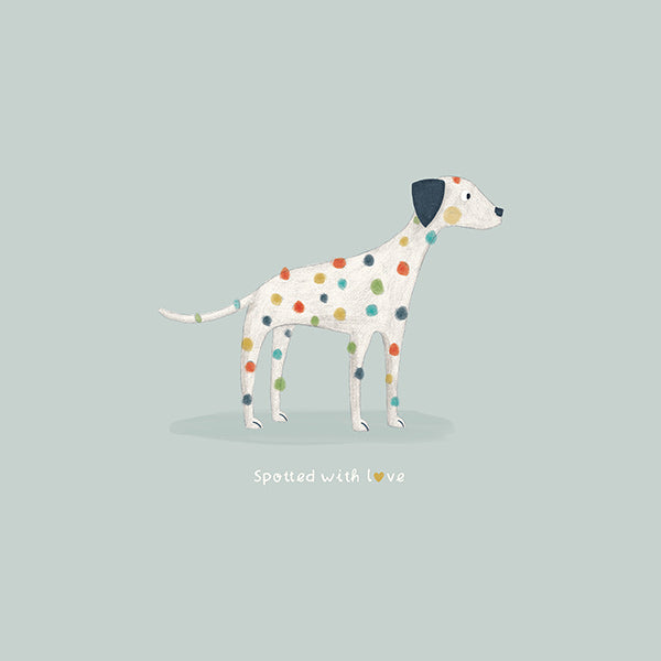 Dalmatier illustratie met kleurrijke vlekken