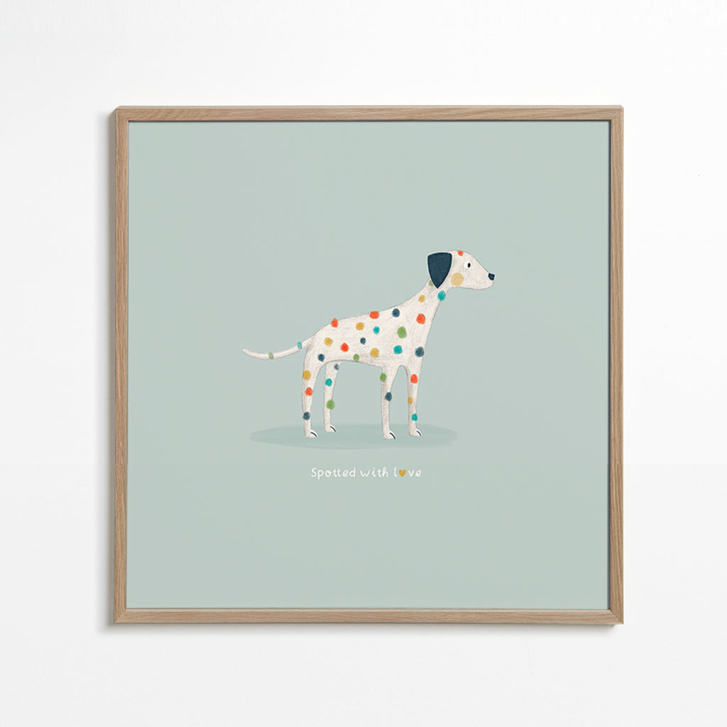 Dalmatier illustratie met kleurrijke vlekken