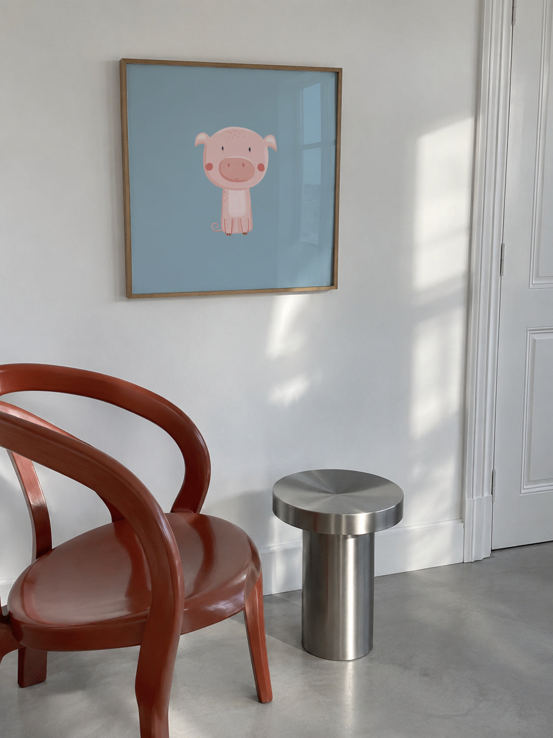 pig - Framed poster in an interior