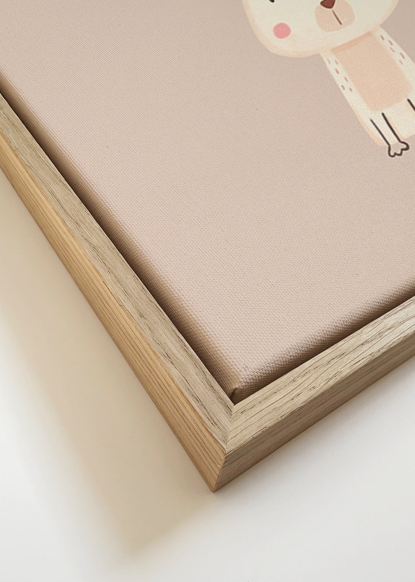 Kinderprint konijn minimal beige achtergrond