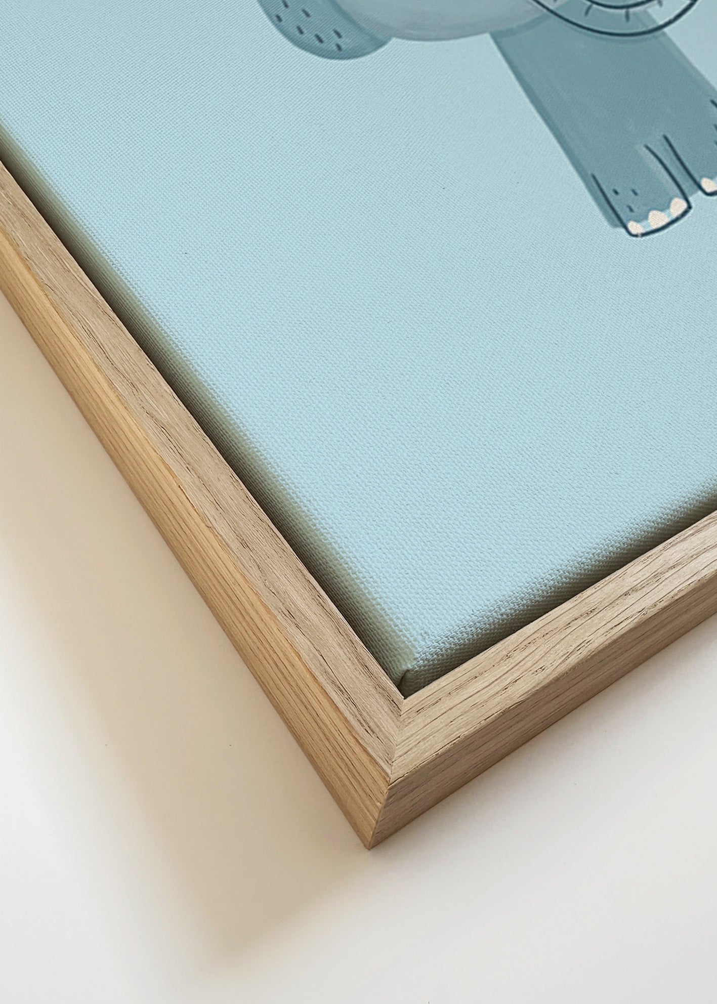 Kinderposter mit blauem Elefanten