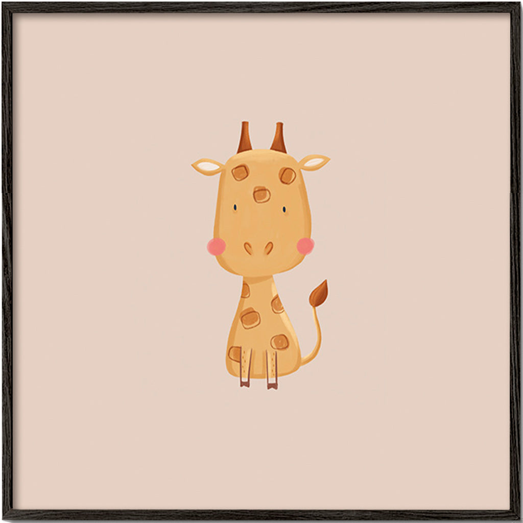 Kinderbild mit minimalistischer Giraffe