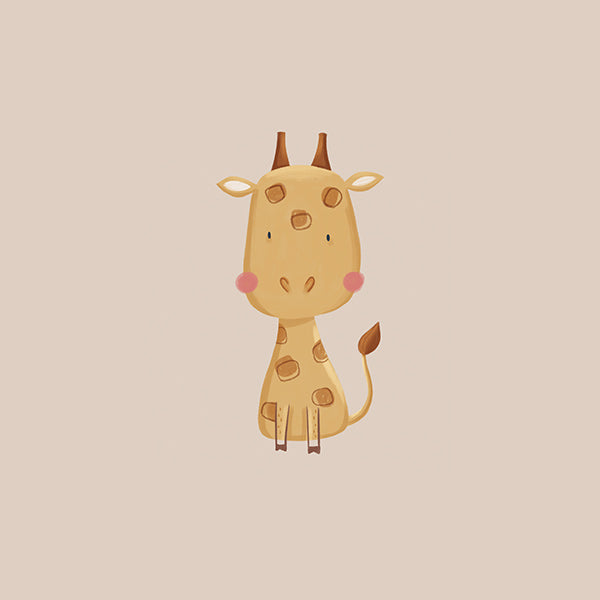 Affiche enfant avec girafe minimaliste