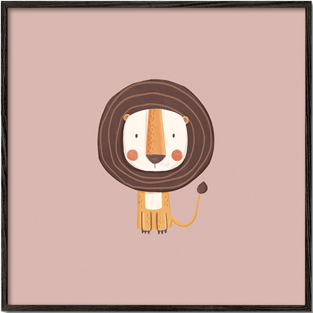 Kinderposter: minimalistische leeuw