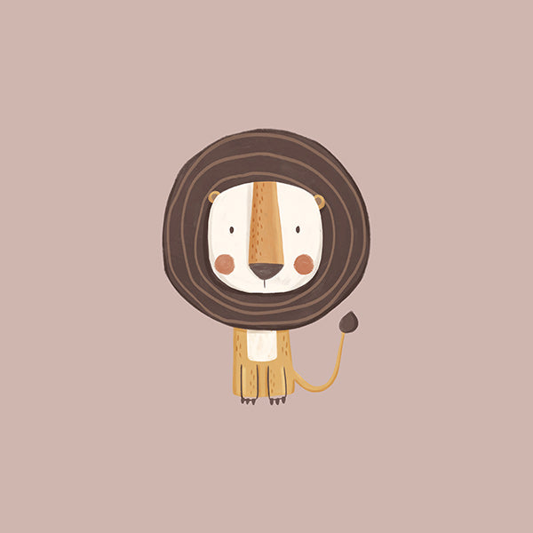 Kinderposter: minimalistische leeuw