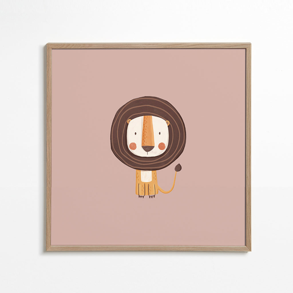 Kinderposter: minimalistische leeuw
